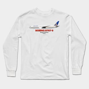 Boeing B787-9 - United Airlines Long Sleeve T-Shirt